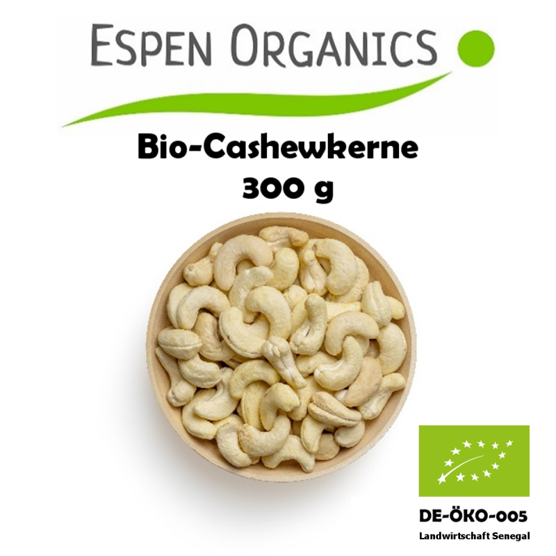 300g Bio-Cashew Kerne geröstet und gehackt - für Müsli, etc.